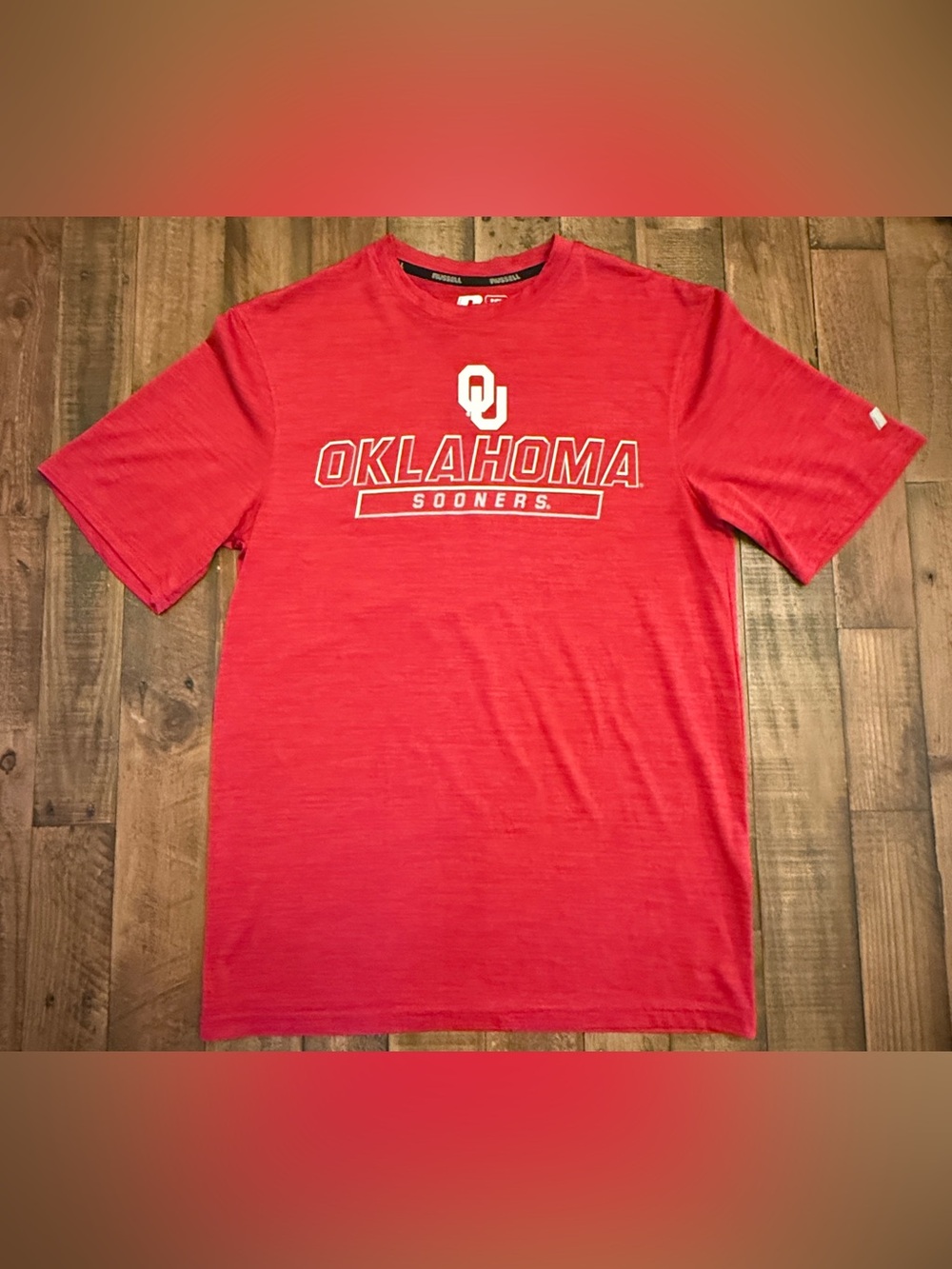 Russell Athletic Oklahoma Sooners Red T-Shirt with White Logo